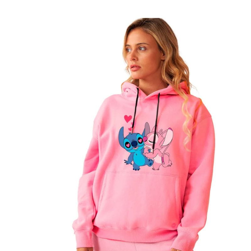 Canguro Unisex 100% Algodón Stitch Rosa