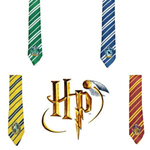 Corbatas Harry Potter – Gryffindor, Slytherin, Ravenclaw y Hufflepuff Set Hogwarts