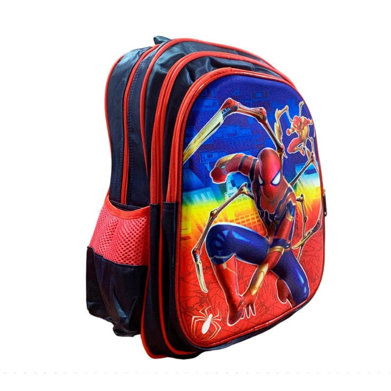 Mochila 3d Escolar Tres Cierres Hombre Araña Spiderman