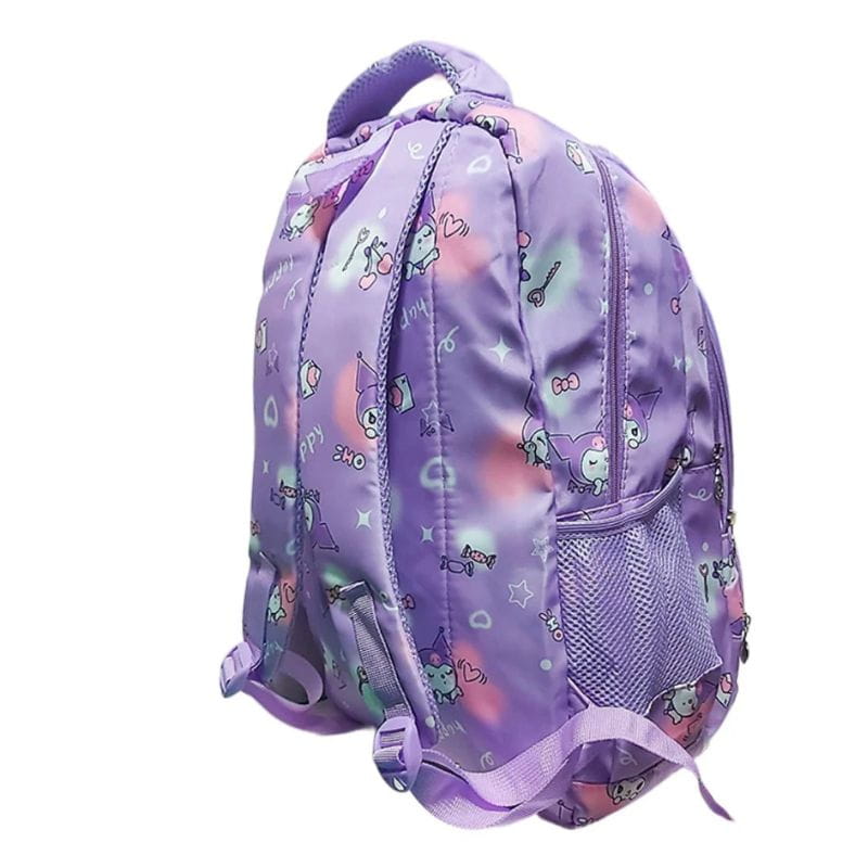 Mochila premium Kuromi violeta lateral