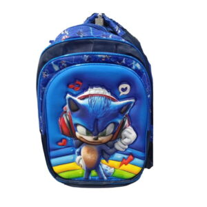 Mochila 3d Escolar Tres Cierres Sonic Reforzada