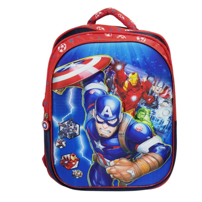 Mochila 3d Escolar Tres Cierres Marvel Superheroes