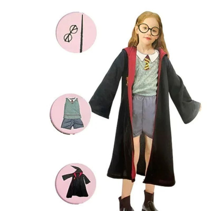 Disfraz Infantil De Mago Completo 5 Piezas Harry Potter