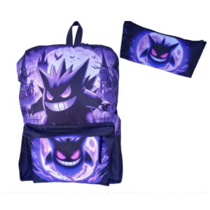 Kit Mochila Y Cartuchera Gengar - Pokemon Lona Premium