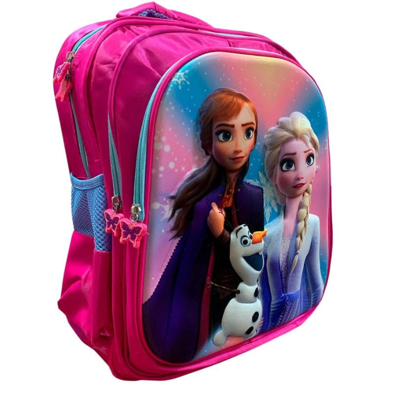 Mochila 3d Escolar Tres Cierres Frozen Elsa y Anna El Regalo Perfecto