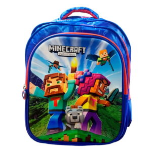 Mochila 3d Escolar Tres Cierres Minecraft