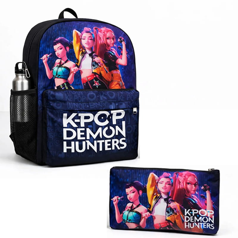 Mochila con Cartuchera Guerreras K-pop Demon Hunters (1)
