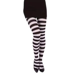 Pantimedias Bucaneras A Rayas Medias Blanco y Negro
