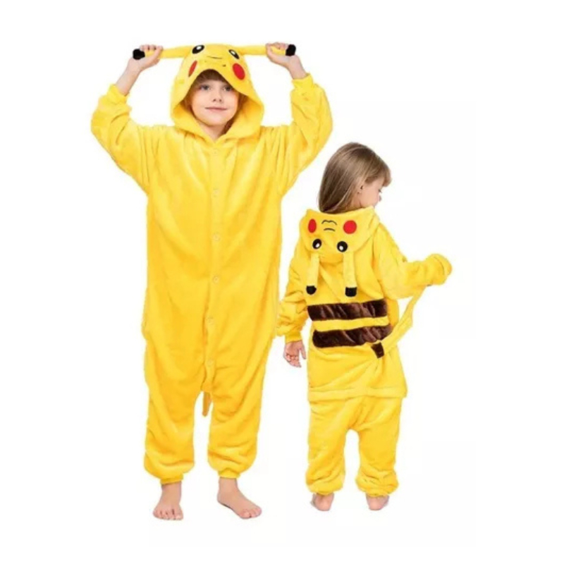 Pijama Entero Kigurumi Pikachu Niños Tela Polar El regalo Perfecto