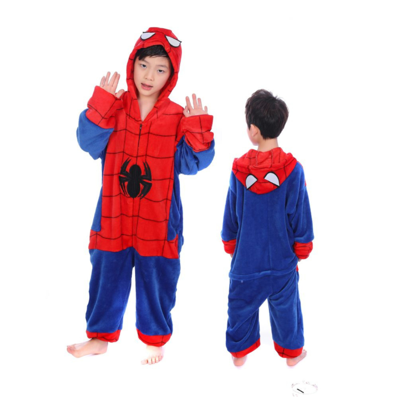 Pijama Entero Kigurumi Spiderman Hombre Araña Niños El Regalo Perfecto