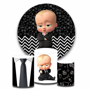 Decoración Un Jefe en Pañales Sublimada – Kit Fundas y Aro El Regalo Perfecto