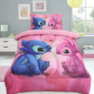 Acolchado Ángel Y Stitch Infantil Corderito Piel De Durazno