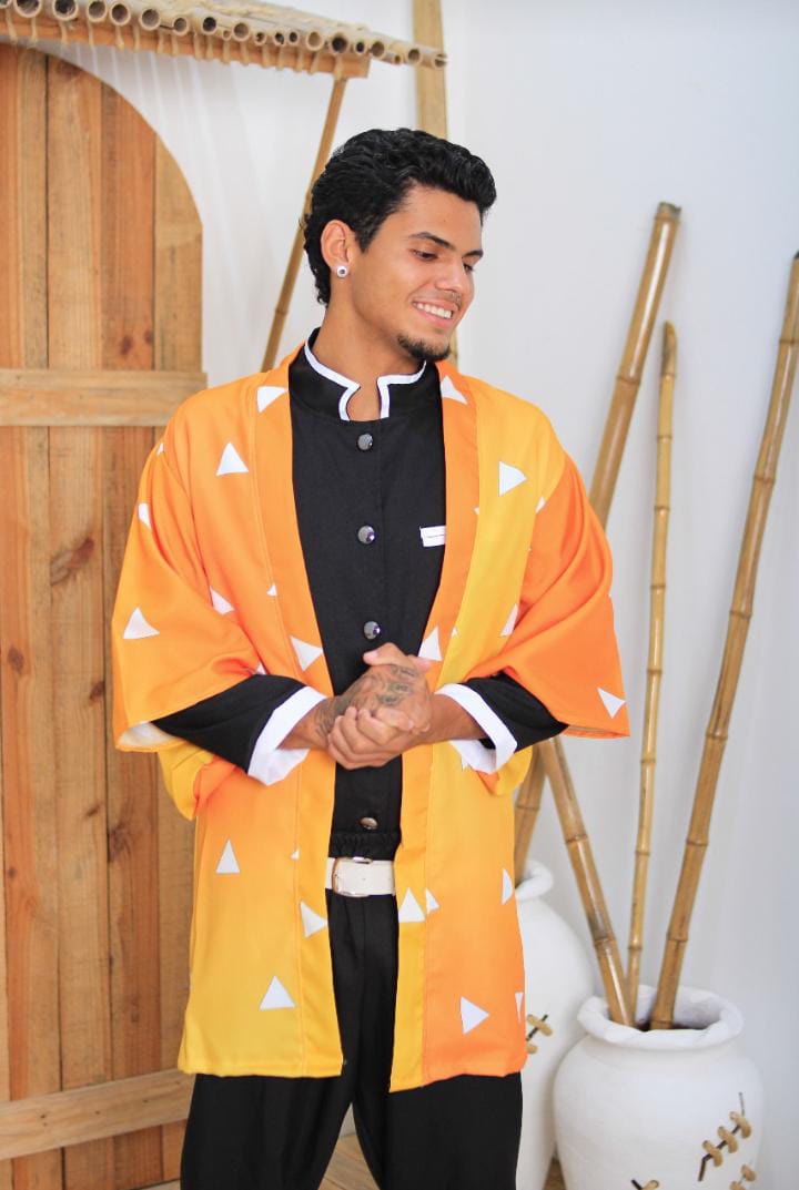kimono haori zenitsu agatsuma demon slayer