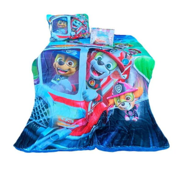 paw patrol acolchado corderito durazno y sabanas