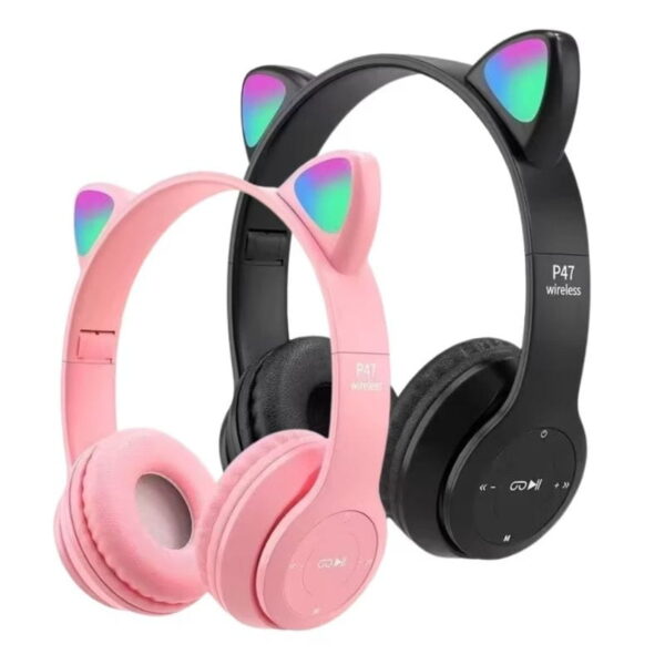 auriculares bluetooth inalámbricos con orejitas y luces