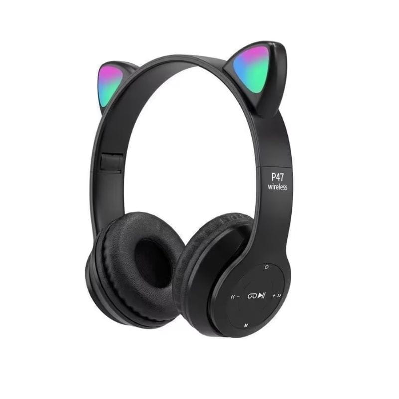 auriculares bluetooth inalámbricos con orejitas negro