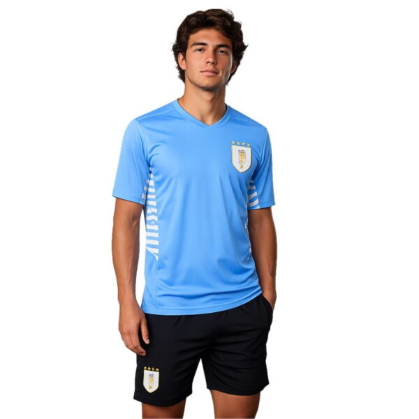 conjunto camiseta y short de uruguay mundial