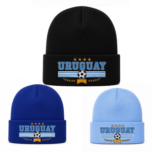 gorro abrigo invierno uruguay motivo: 4 estrellas y pelota
