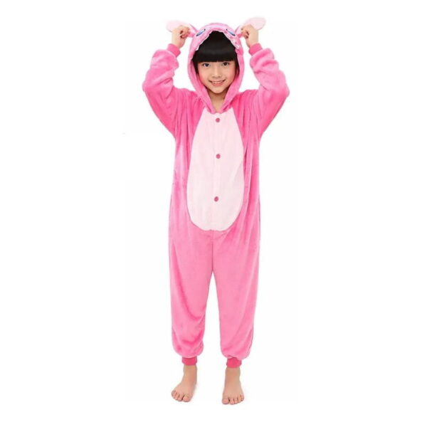 pijama de angel stitch entero kigurumi polar talle niños