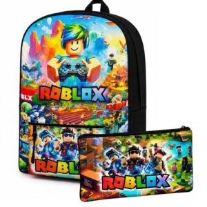 roblox mochila y cartuchera con compartimiento para notebook