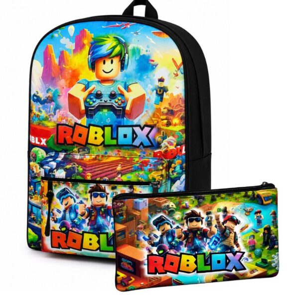 roblox mochila y cartuchera con compartimiento para notebook